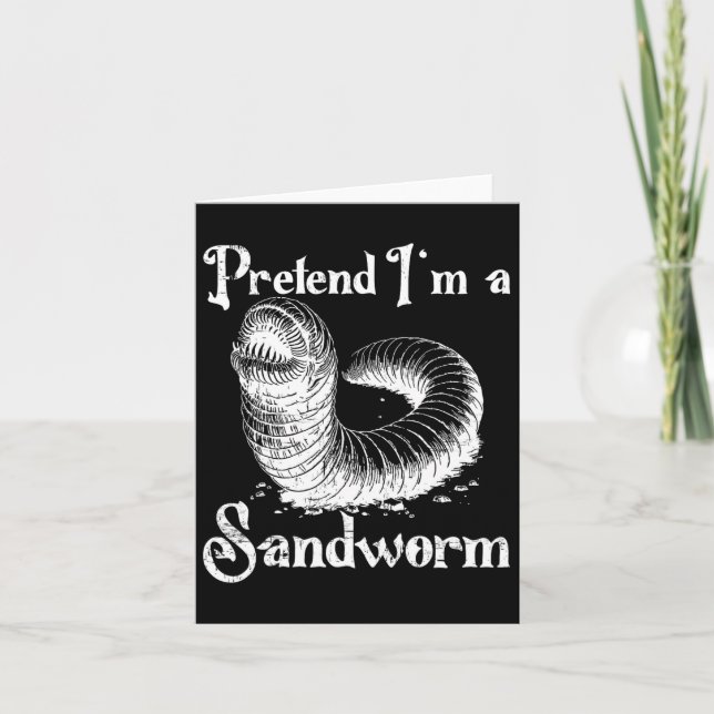 Påstå att jag är en Sandworm Funny Halloween Costu Kort (Framsida)