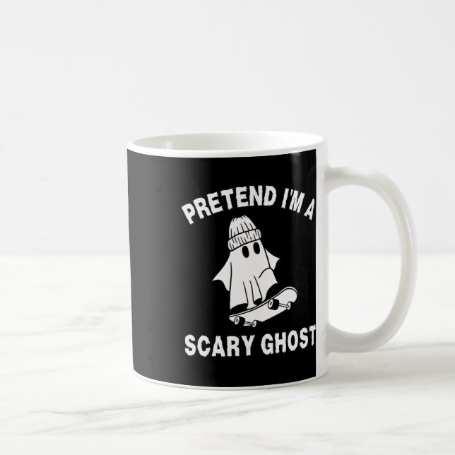 Påstå att jag är en Scary Ghost Halloween Costume  Kaffemugg (Höger)
