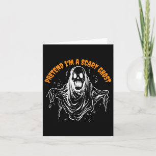 Påstå att jag är en Scary Ghost Halloween Costume Kort