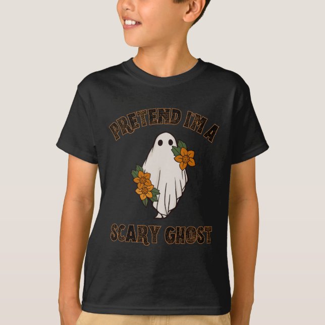 Påstå att jag är en Scary Ghost Halloween Costume  T Shirt (Framsida)