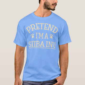 Påstå att jag är en shiba Inu Halloween Japp-ras D T Shirt