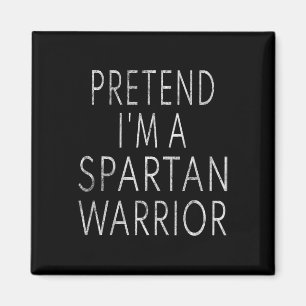 Påstå att jag är en Spartan Warrior Easy Halloween Magnet