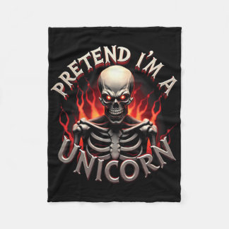 Påstå att jag är en Unicorn Skeleton Lättare Hallo Fleecefilt