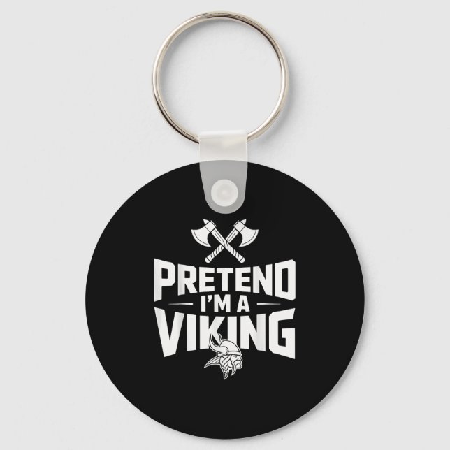 Påstå att jag är en Viking Halloween Costume Nyckelring (Framsida)