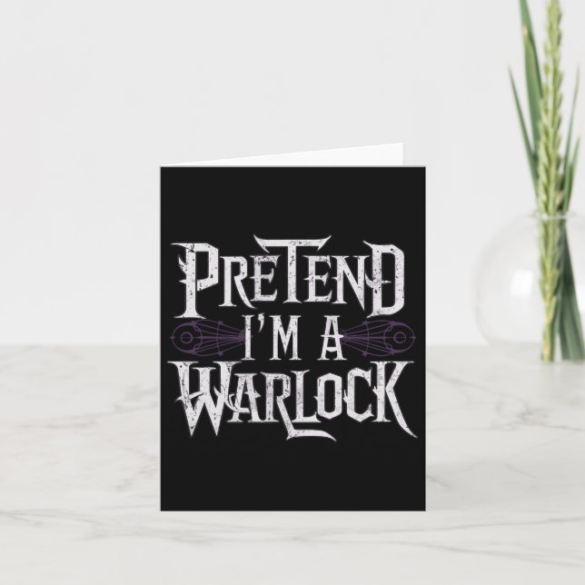 Påstå att jag är en Warlock Kort (Framsida)