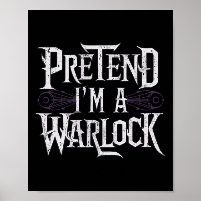 Påstå att jag är en Warlock Poster (Framsidan)