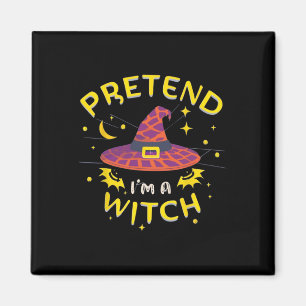 Påstå att jag är en Witch Ghost Halloween Costume Magnet