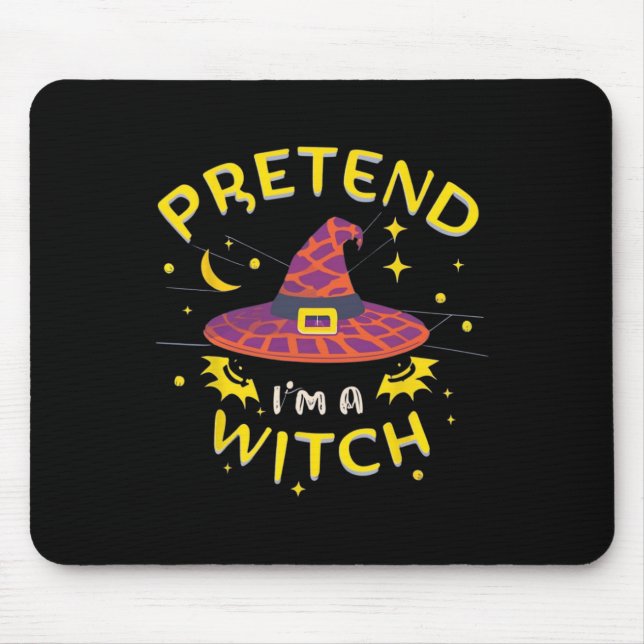 Påstå att jag är en Witch Ghost Halloween Costume Musmatta (Framsidan)
