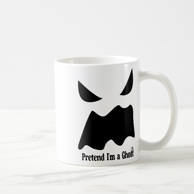 Påstå att jag är Ghost - Halloween Ghost Ansikte Kaffemugg (Höger)