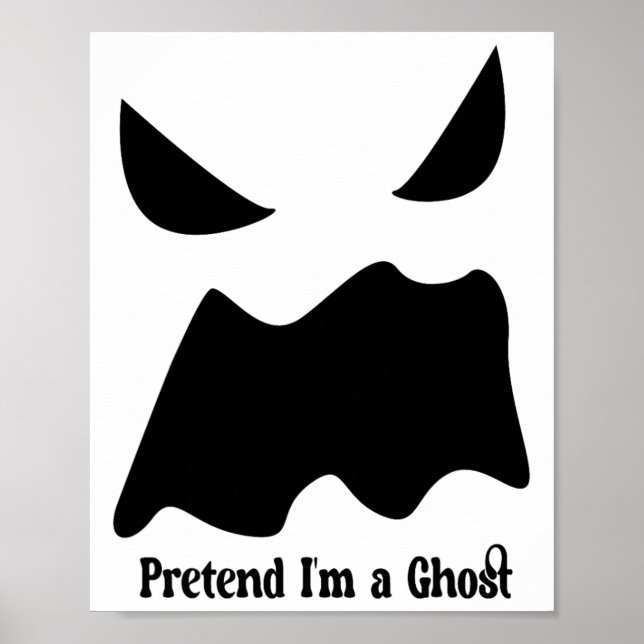 Påstå att jag är Ghost - Halloween Ghost Ansikte Poster (Framsidan)