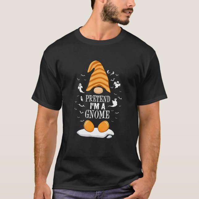 Påstå att jag är Gnome Halloween Costume Party T Shirt (Framsida)