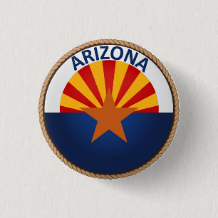 Påstå av den Arizona flagga förseglar knäppas Knapp