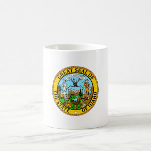 Påstå av den Idaho flagga förseglar Kaffemugg