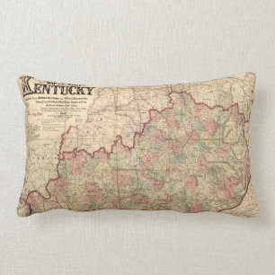 Påstå av den Kentucky kartan av James Lloyd (186 Lumbarkudde