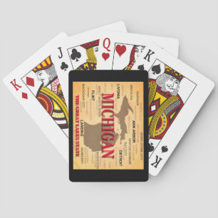 Påstå av den Michigan kartan, Detroit, Lansing Casinokort