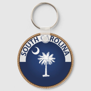 Påstå av den South Carolina flagga förseglar Nyckelring