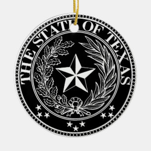 Påstå av den Texas prydnaden Julgransprydnad Keramik