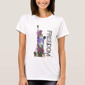 Påstå av frihet- och frihetsutslagsplats t-shirt