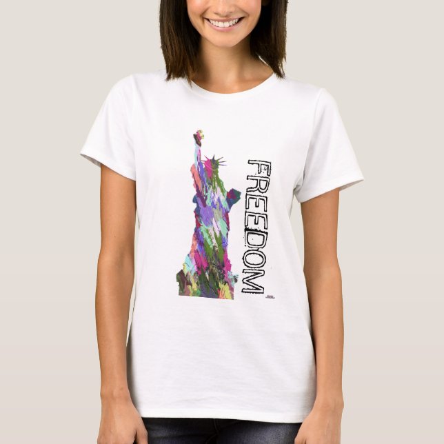 Påstå av frihet- och frihetsutslagsplats t-shirt (Framsida)