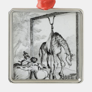 Påstå av giraffet, 1829 julgransprydnad metall