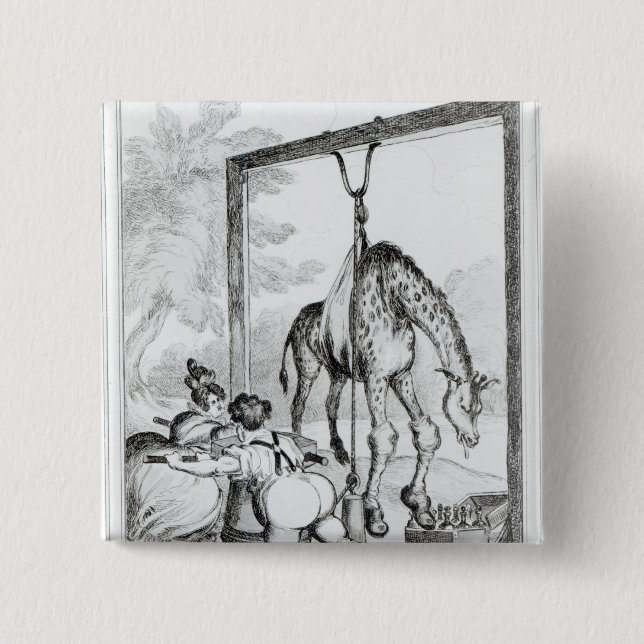 Påstå av giraffet, 1829 knapp (Framsida)