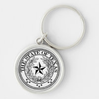 Påstå av högvärdig Texas Keychain vit