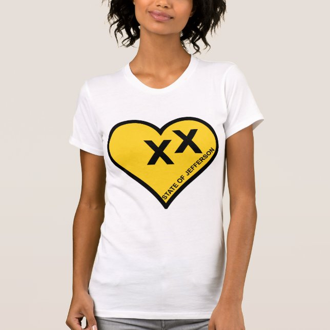 Påstå av Jefferson kärlekhjärta T-shirt (Framsida)
