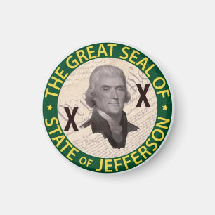 Påstå av Jefferson knäppas med konstitutioninl Magnet