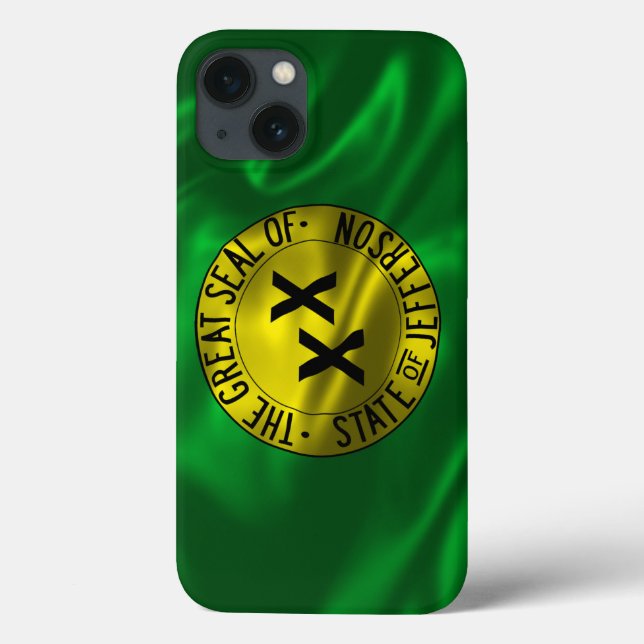 Påstå av Jefferson som vinkar flaggaiphone case (Baksida)