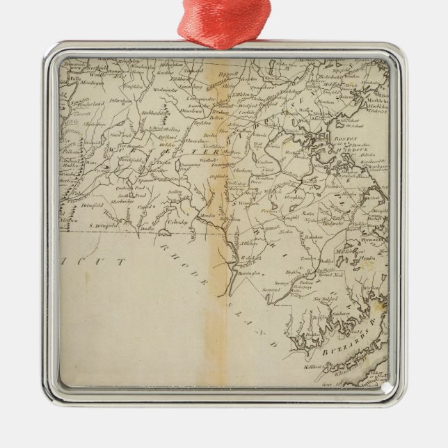 Påstå av Massachusetts 2 Julgransprydnad Metall (Framsidan)