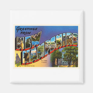 Påstå av New Hampshire NH vintage resorsouvenir Magnet