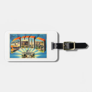 Påstå av Ohio #2 OH gammal vintage resorsouvenir Bagagebricka
