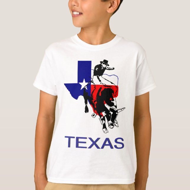 Påstå av ryttare för Texas Rodeotjur Tee Shirt (Framsida)