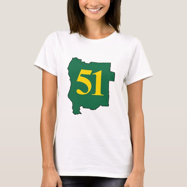 Påstå av statliga Jefferson 51st T-shirt (Framsida)
