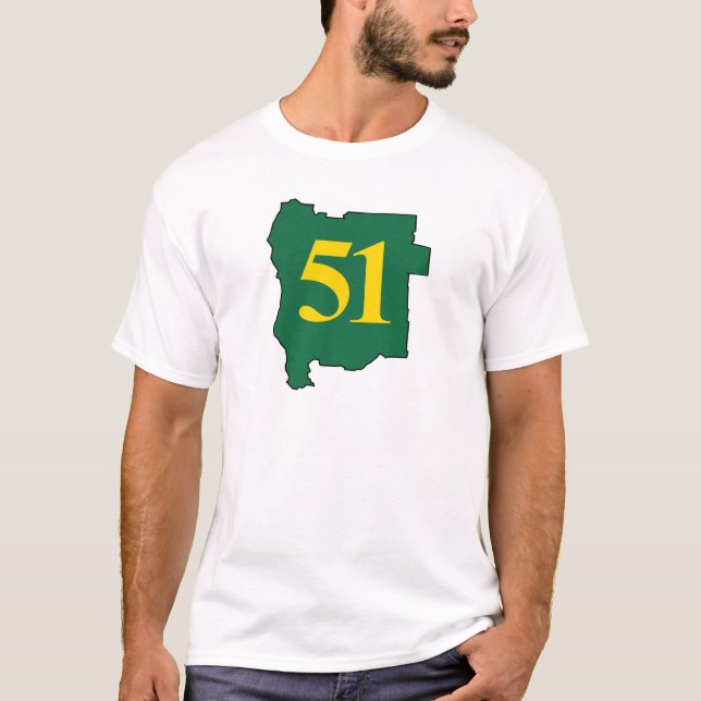 Påstå av statliga Jefferson 51st Tee (Framsida)