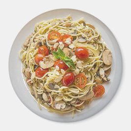 Pasta Bowl Cherry Tomators Refrigerator Magnet