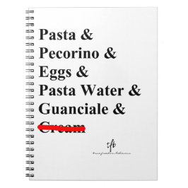 Pasta Carbonara Ingredients Anteckningsbok