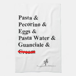 Pasta Carbonara Ingredients Kökshandduk