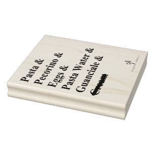 Pasta Carbonara Ingredients Stämpel