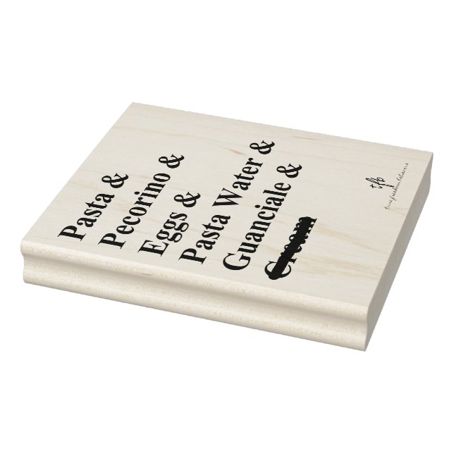 Pasta Carbonara Ingredients Stämpel (Stämpel)