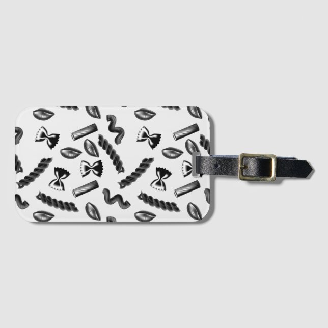 Pasta Diversity Grått Food Italien Älskare Foodie Bagagebricka (Framsida horisontal)