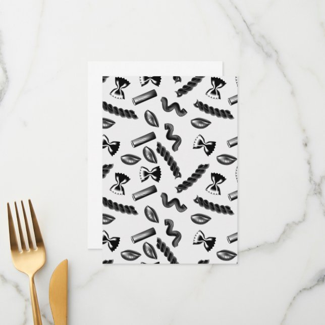 Pasta Diversity Grått Food Italien Älskare Foodie Meny (Fram/Back In Situ)