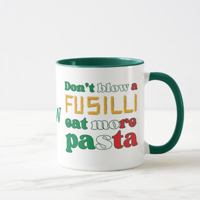 Pasta DON BLOW INTE EN FUSILLI Italien Monogram Mugg (Höger)