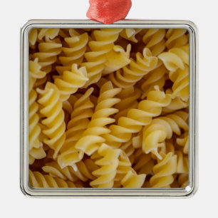 Pasta Fusilli Noodles Julgransprydnad Metall