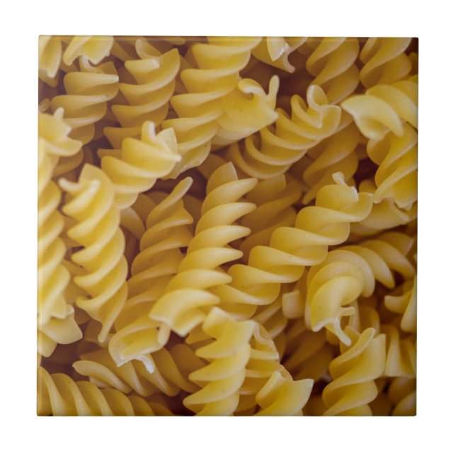 Pasta Fusilli Noodles Kakelplatta (Framsidan)