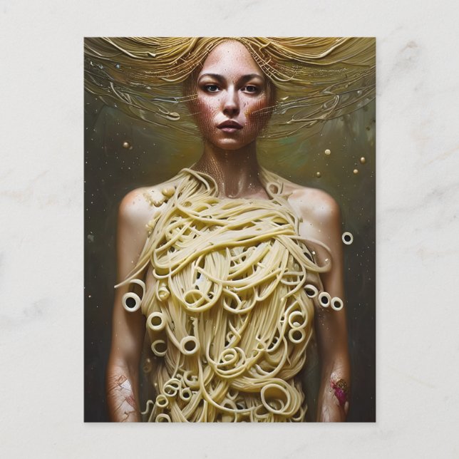 Pasta Goddess Vykort (Framsida)