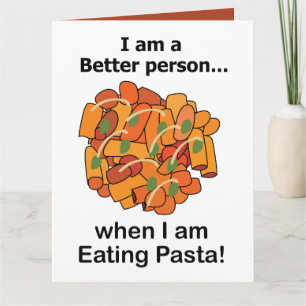 Pasta gör mig bättre Rolig pastakärlek Kort