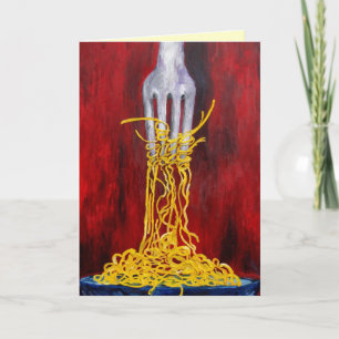 Pasta-hälsningskort Kort