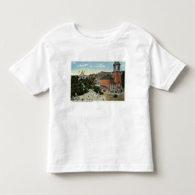 Påstå huset och parkera gatan beskådar från mallen t-shirt (Framsida)