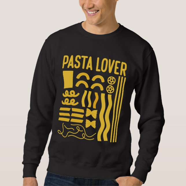 Pasta  Italiensk Carbonara Pasta Lång Ärmad Tröja (Framsida)